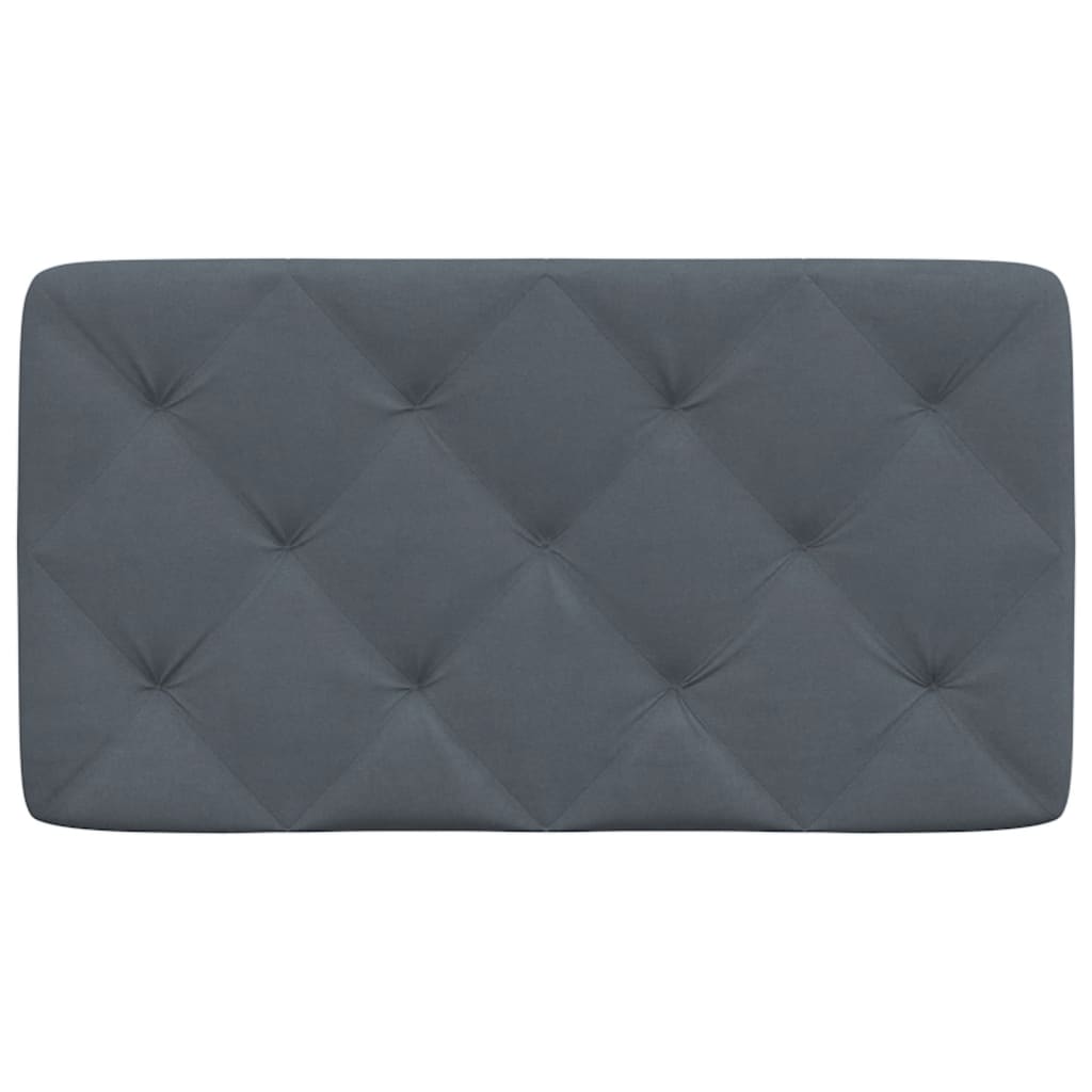 Headboard Cushion Dark Grey 90 cm Velvet