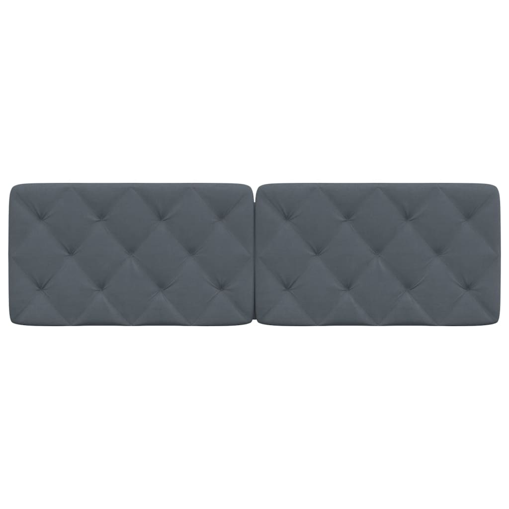 Headboard Cushion Dark Grey 152 cm Queen Velvet