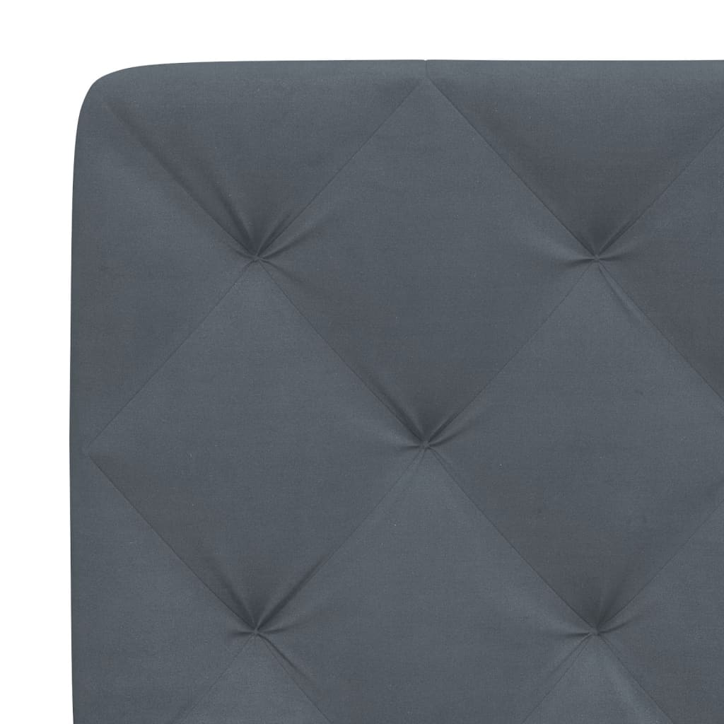 Headboard Cushion Dark Grey 152 cm Queen Velvet