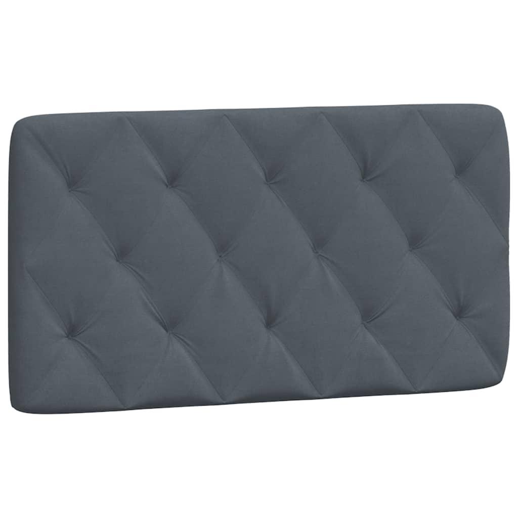 Headboard Cushion Dark Grey 107 cm King Single Velvet