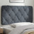 Headboard Cushion Dark Grey 107 cm King Single Velvet