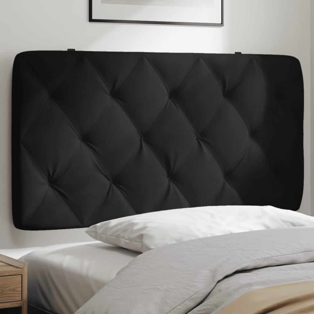 Headboard Cushion Black 107 cm King Single Velvet