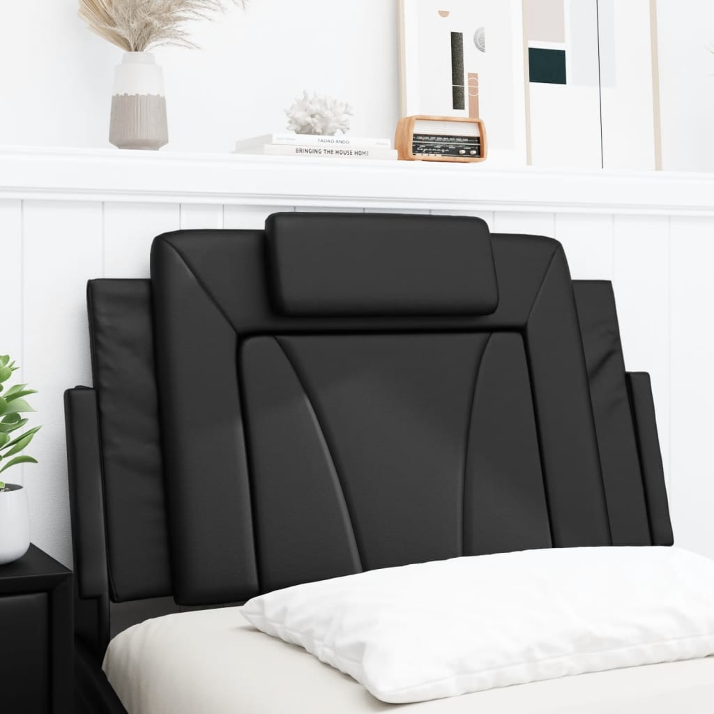 Headboard Cushion Black 90 cm Faux Leather