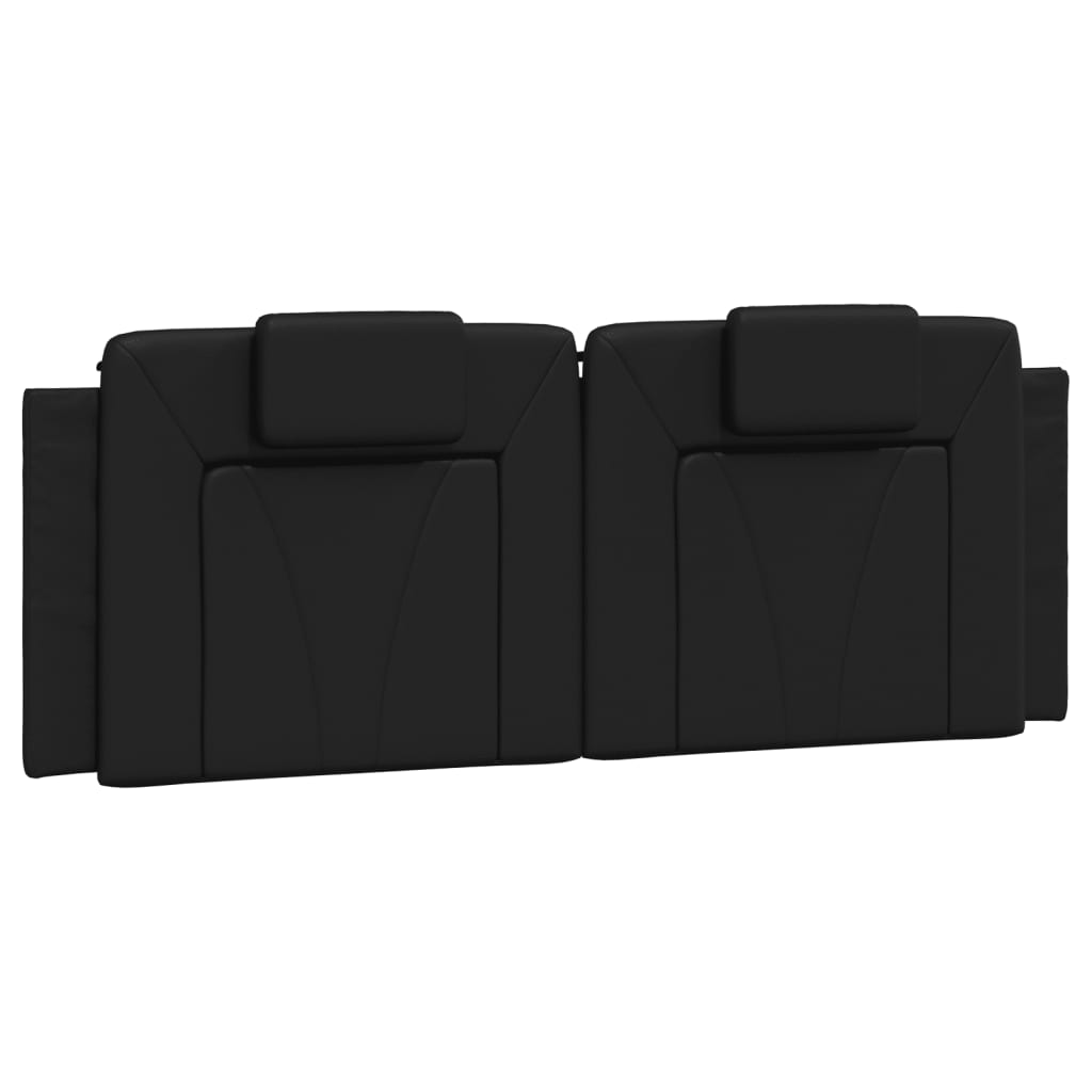 Headboard Cushion Black 137 cm Faux Leather