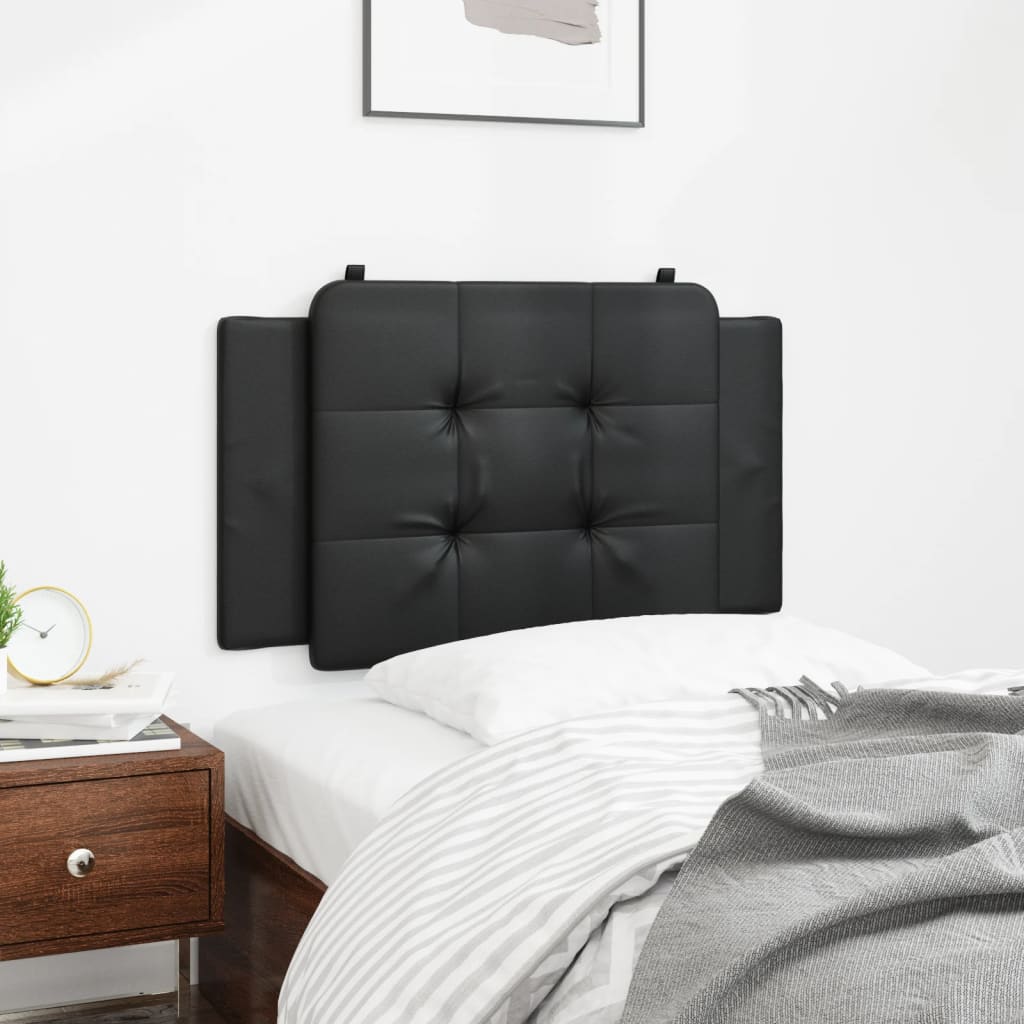 Headboard Cushion Black 90 cm Faux Leather