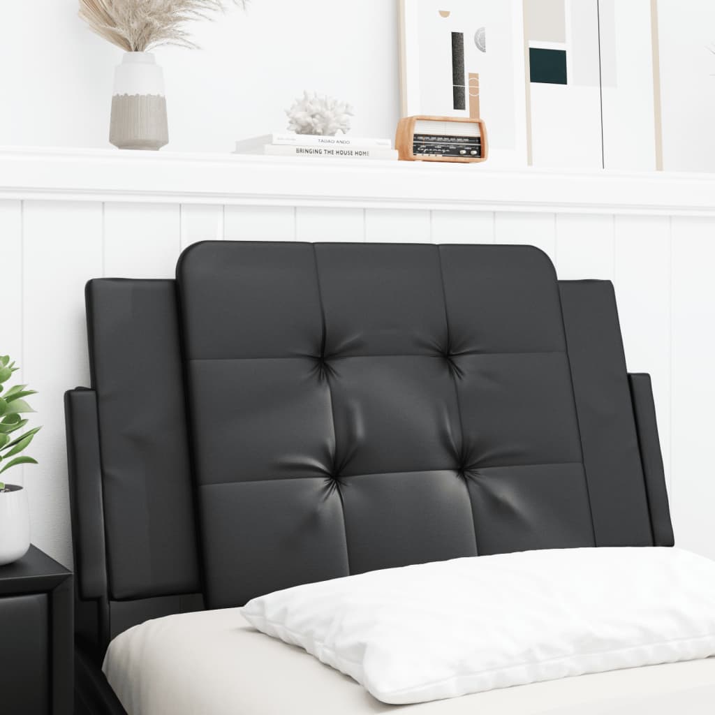 Headboard Cushion Black 90 cm Faux Leather