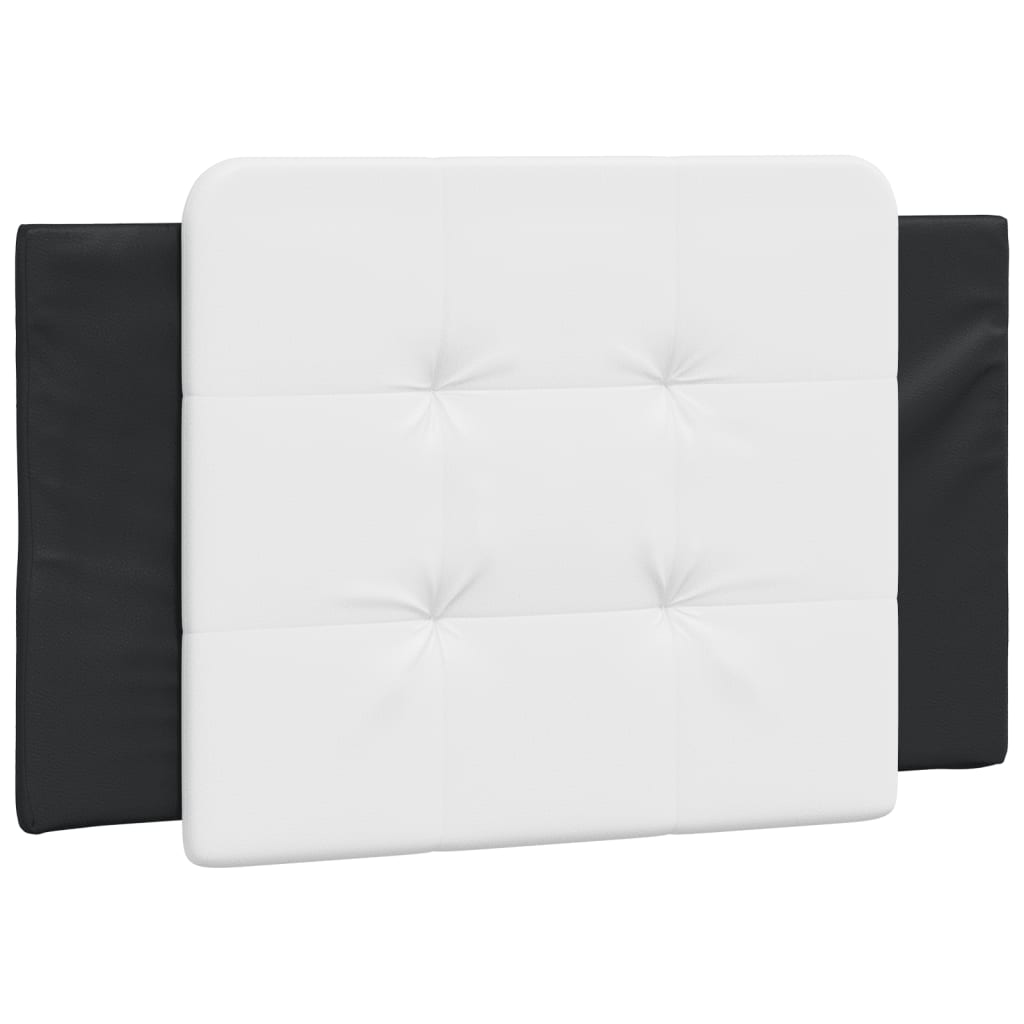Headboard Cushion "Zadar" White and Black 90 cm Faux Leather