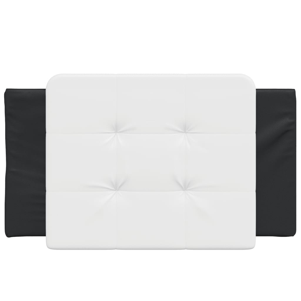 Headboard Cushion White and Black 90 cm Faux Leather