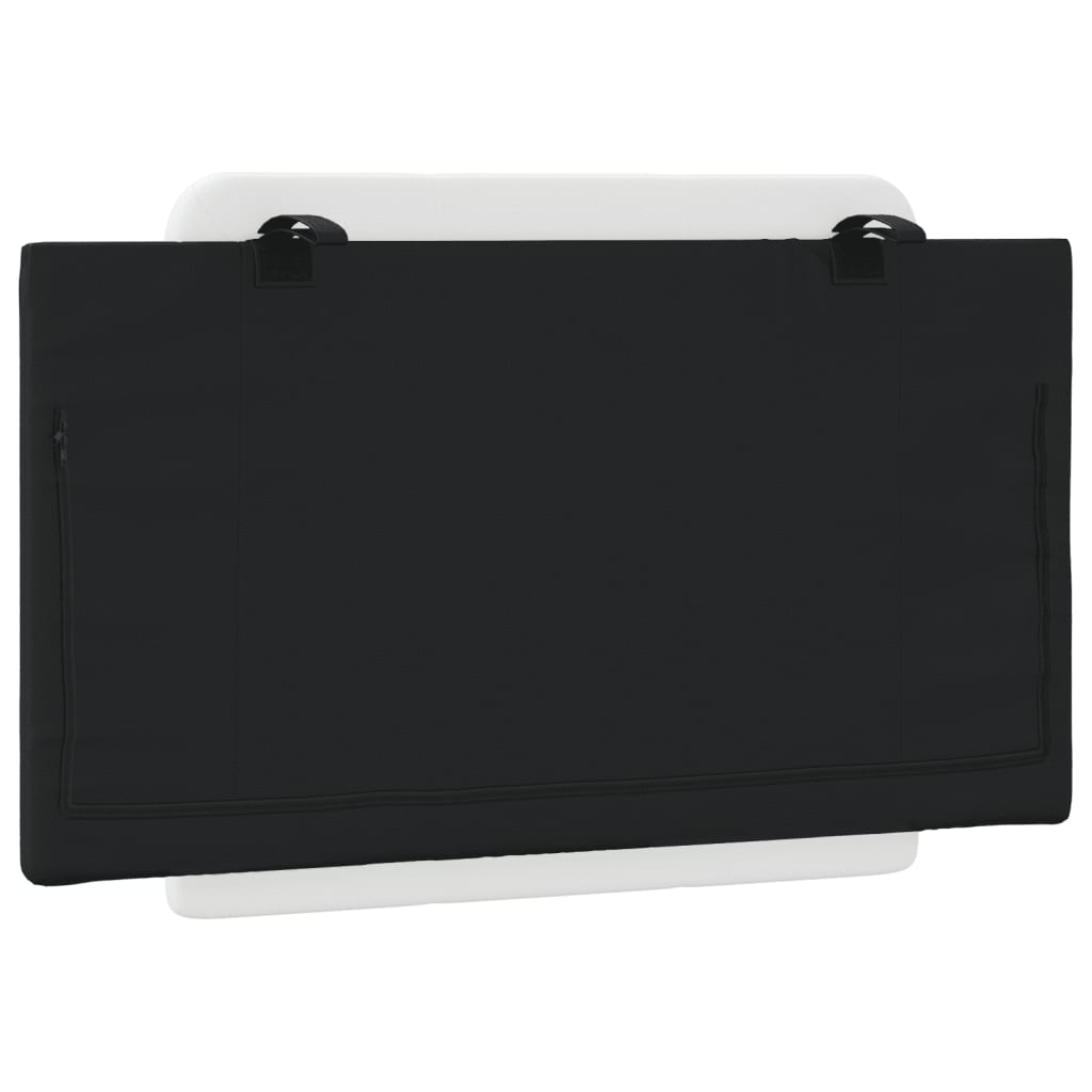 Headboard Cushion "Zadar" White and Black 90 cm Faux Leather