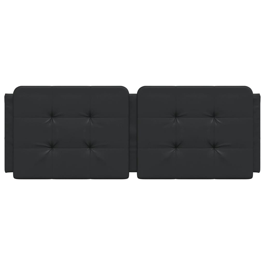 Headboard Cushion "Zadar" Black 137 cm Double Faux Leather