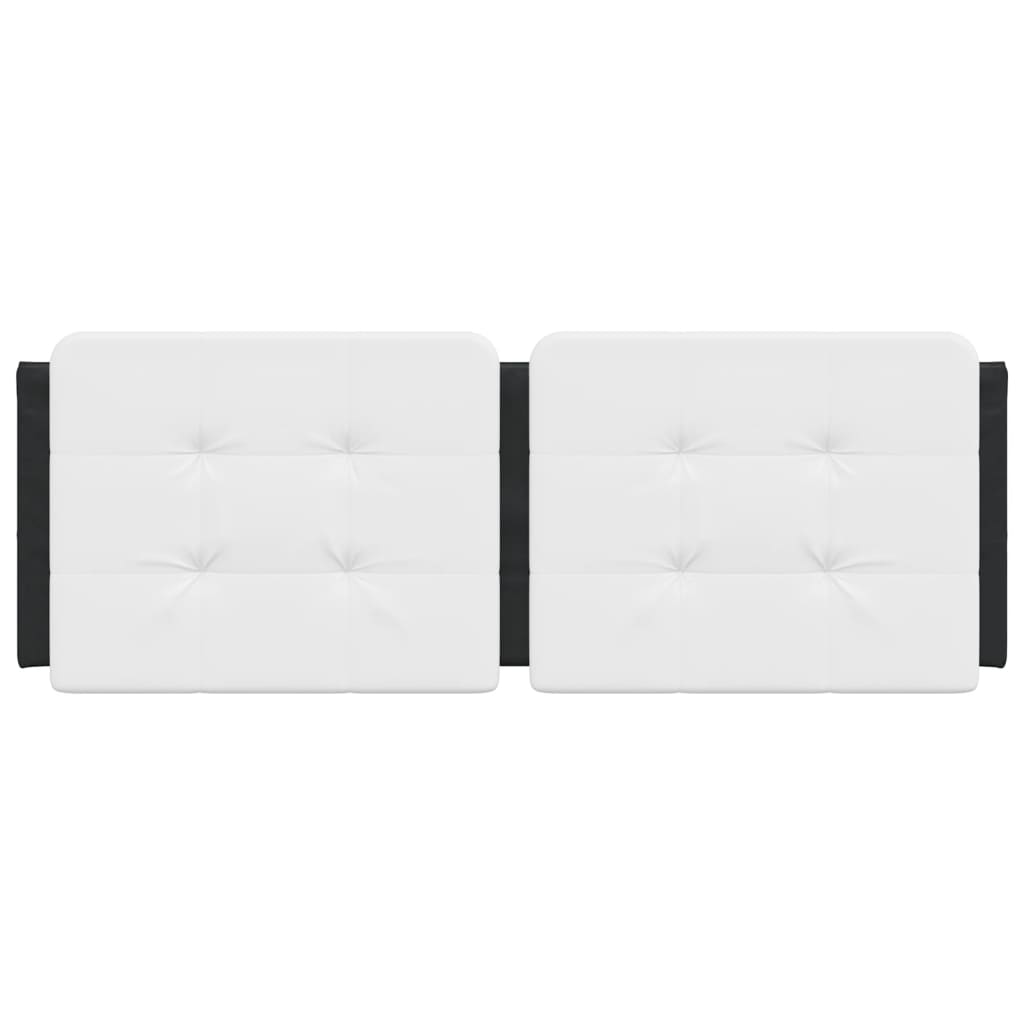 Headboard Cushion White and Black 137 cm Double Faux Leather