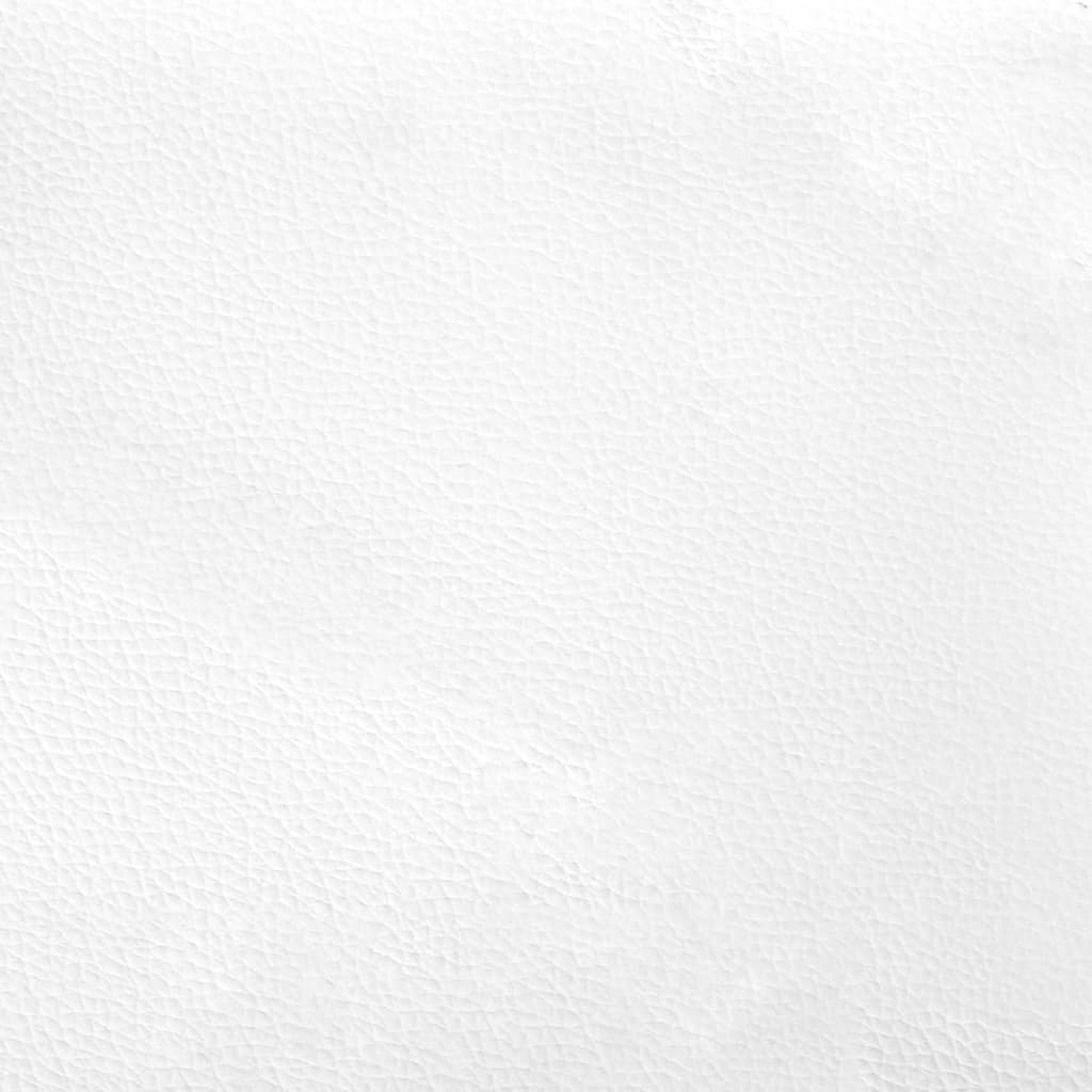 Headboard Cushion "Zadar" White and Black 137 cm Double Faux Leather