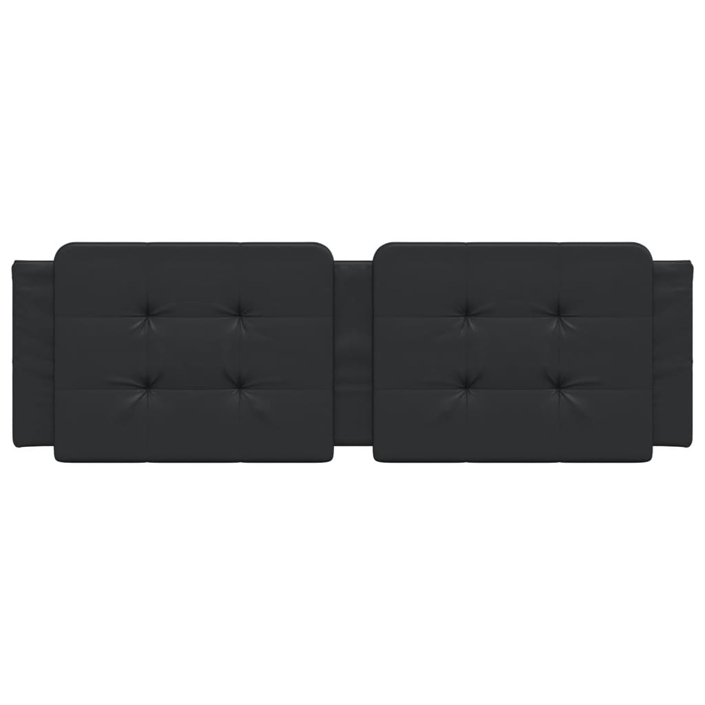 Headboard Cushion "Zadar" Black 152 cm Queen Faux Leather