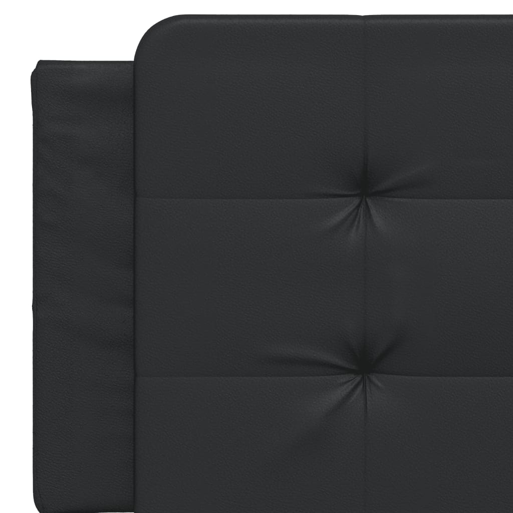 Headboard Cushion Black 152 cm Queen Faux Leather