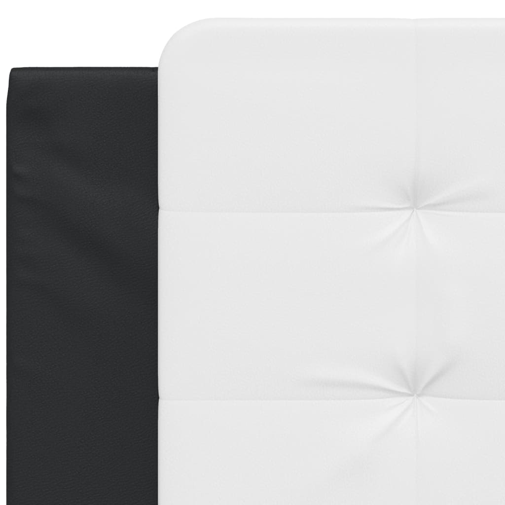 Headboard Cushion White and Black 107 cm King Single Faux Leather