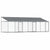 Dog Cage with Roof and Doors Grey 6x2x2 m Galvanised Steel