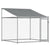 Dog Cage with Roof and Doors Grey 8x2x2 m Galvanised Steel