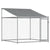 Dog Cage with Roof and Doors Grey 12x2x2 m Galvanised Steel