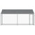 Dog Cage with Roof and Door Grey 4x2x2 m Galvanised Steel