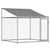 Dog Cage with Roof and Door Grey 8x2x2 m Galvanised Steel