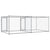 Dog Cage with Doors Grey 4x2x1.5 m Galvanised Steel