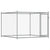 Dog Cage with Doors Grey 4x2x1.5 m Galvanised Steel