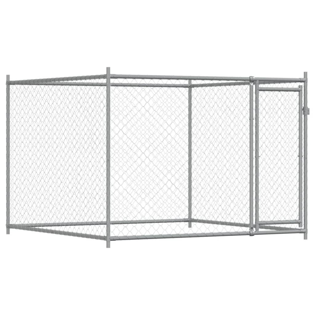 Dog Cage with Doors Grey 6x2x1.5 m Galvanised Steel