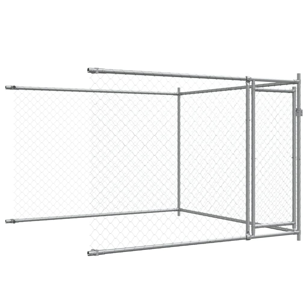 Dog Cage with Doors Grey 6x2x1.5 m Galvanised Steel