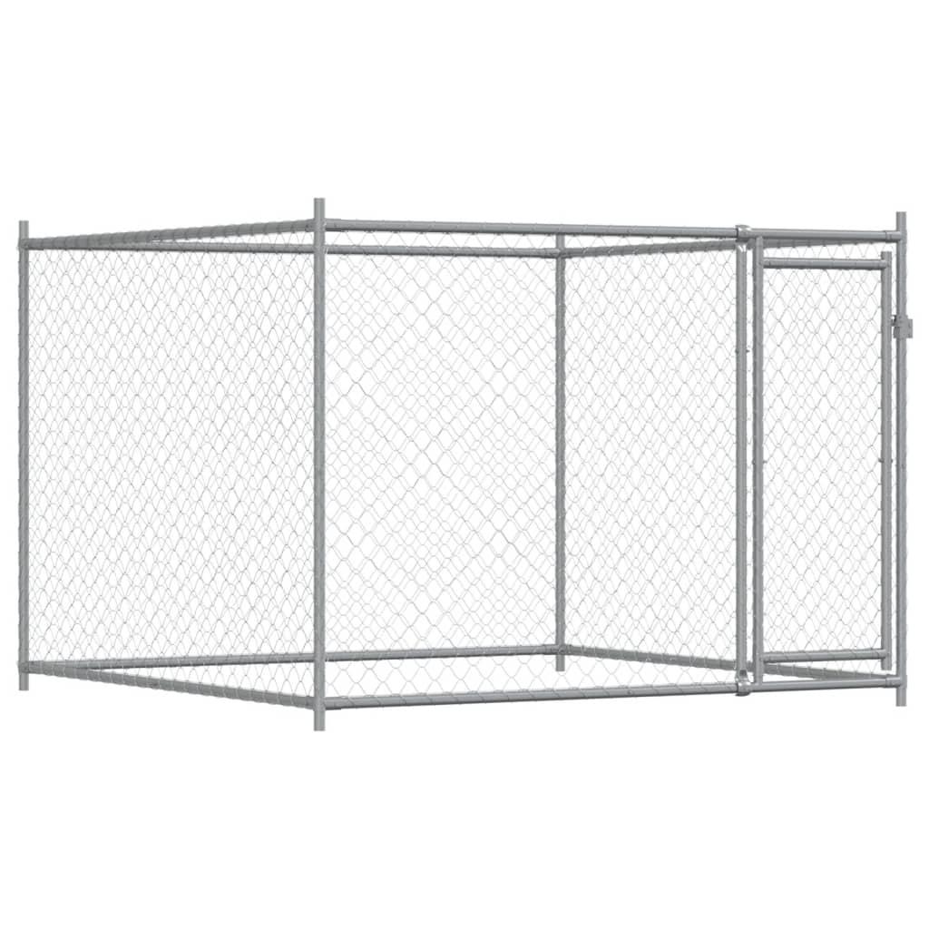 Dog Cage with Doors Grey 10x2x1.5 m Galvanised Steel