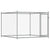 Dog Cage with Door Grey 4x2x1.5 m Galvanised Steel