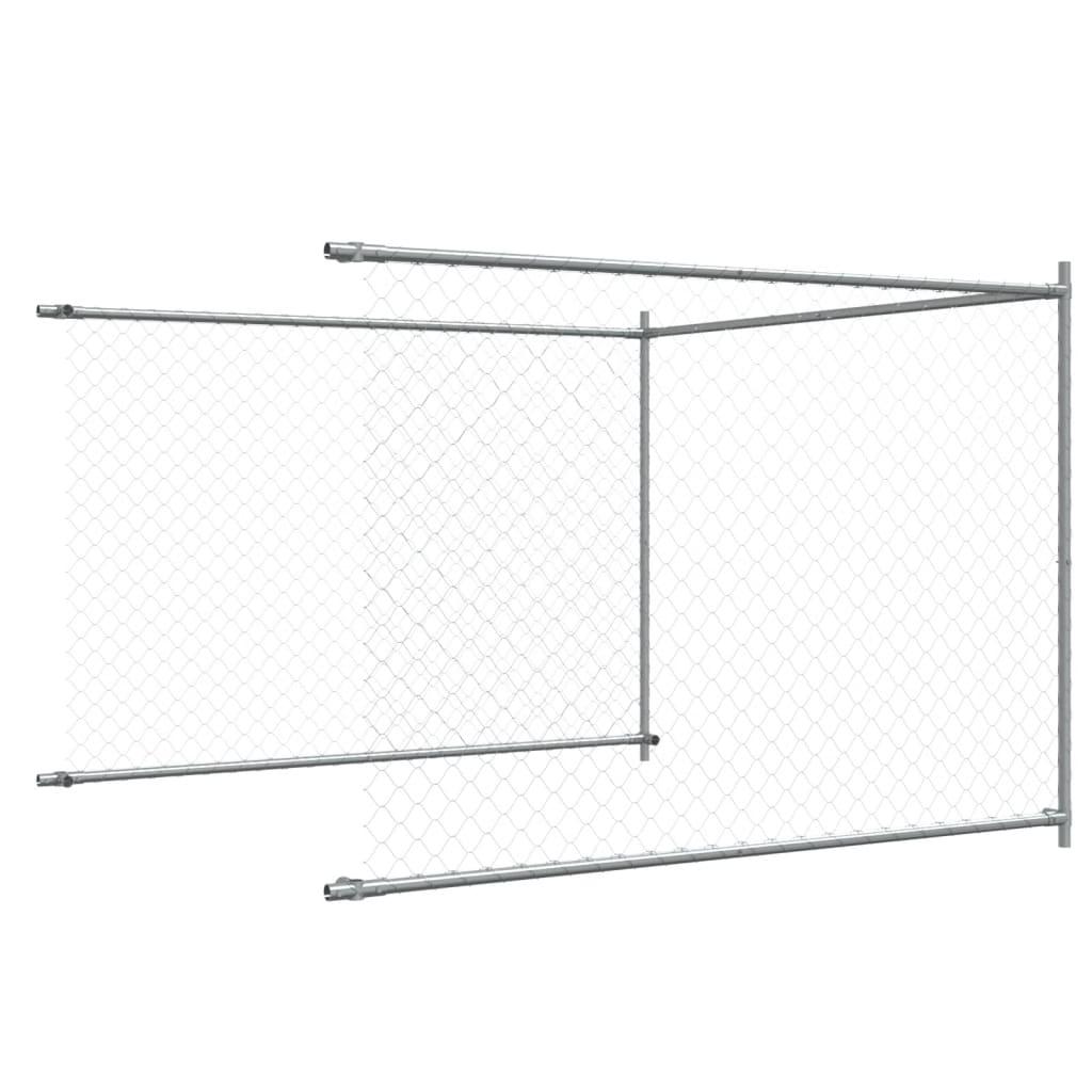 Dog Cage with Door Grey 8x2x1.5 m Galvanised Steel