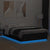 Bed Frame with LED without Mattress Black 150x200 cm
