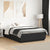 Bed Frame with LED without Mattress Black 135x190 cm