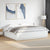 Bed Frame without Mattress White 183x203 cm King