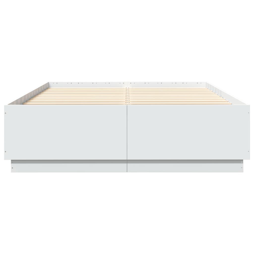 Bed Frame without Mattress White 150x200 cm