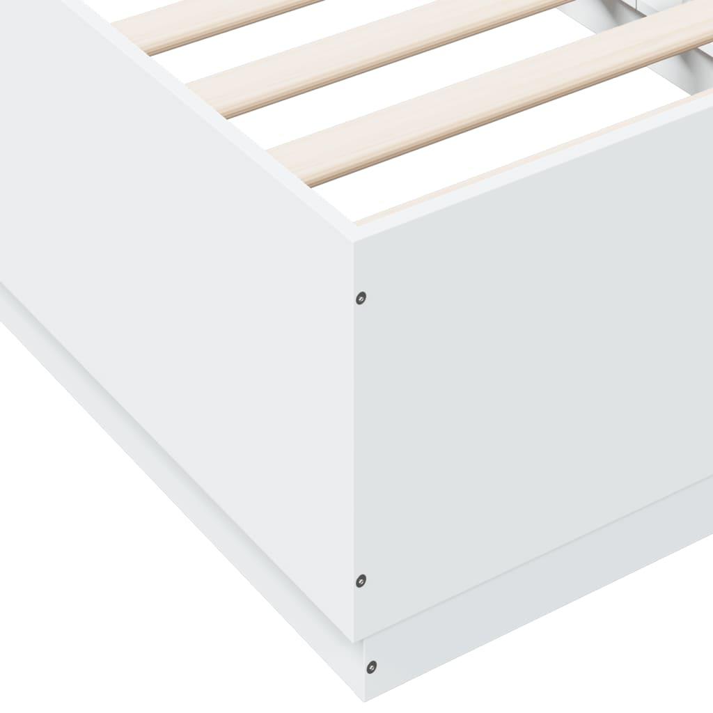 Bed Frame without Mattress White 90x190 cm