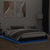 Bed Frame with LED without Mattress Black 150x200 cm