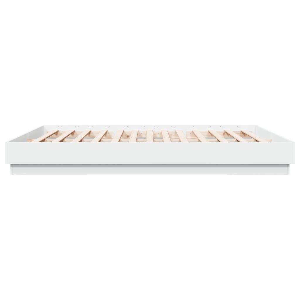 Bed Frame without Mattress White 183x203 cm King