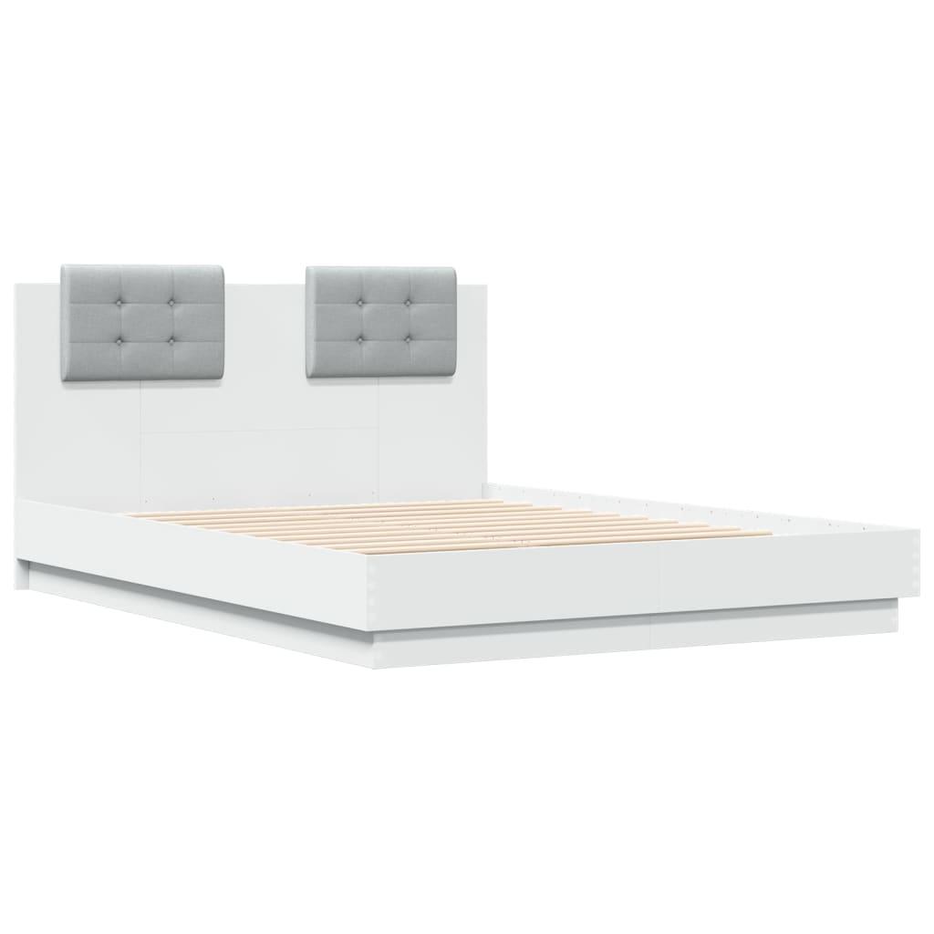 Bed Frame without Mattress White 135x190 cm