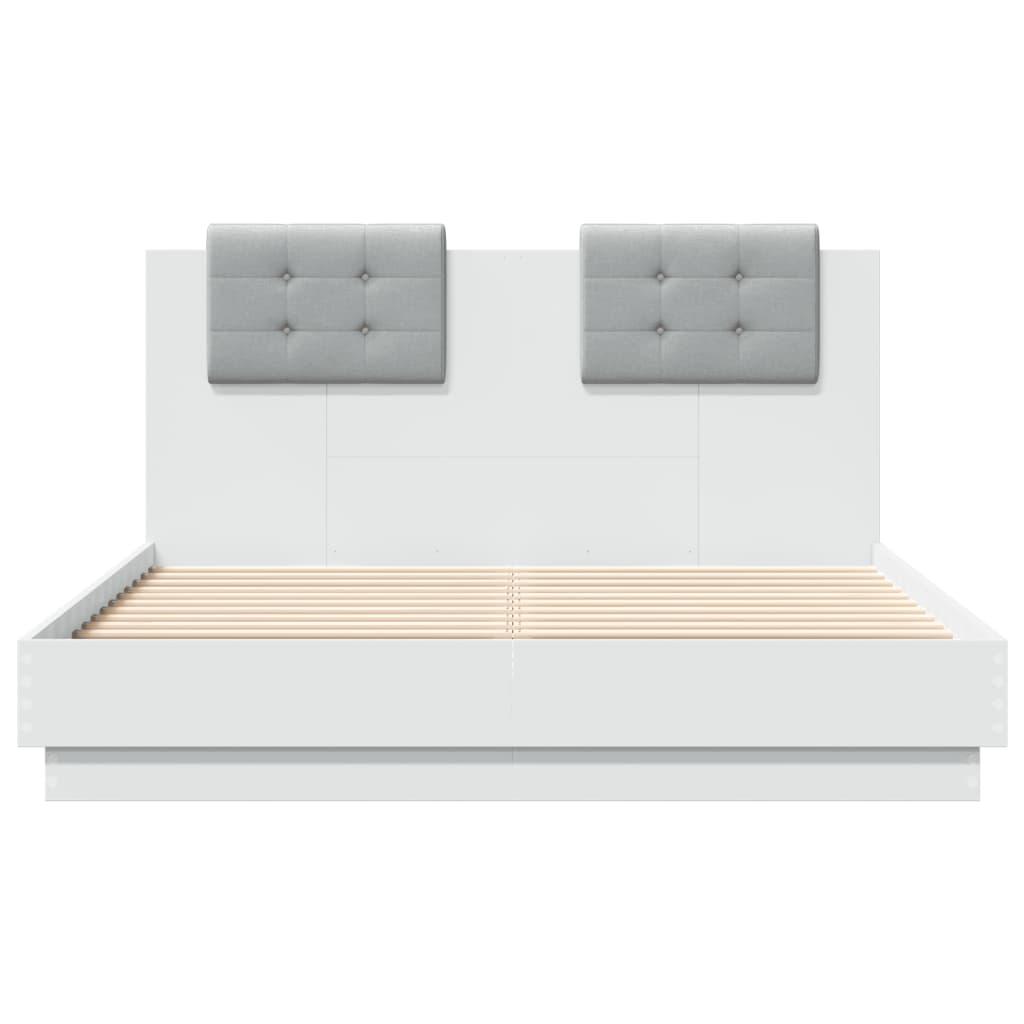 Bed Frame without Mattress White 135x190 cm