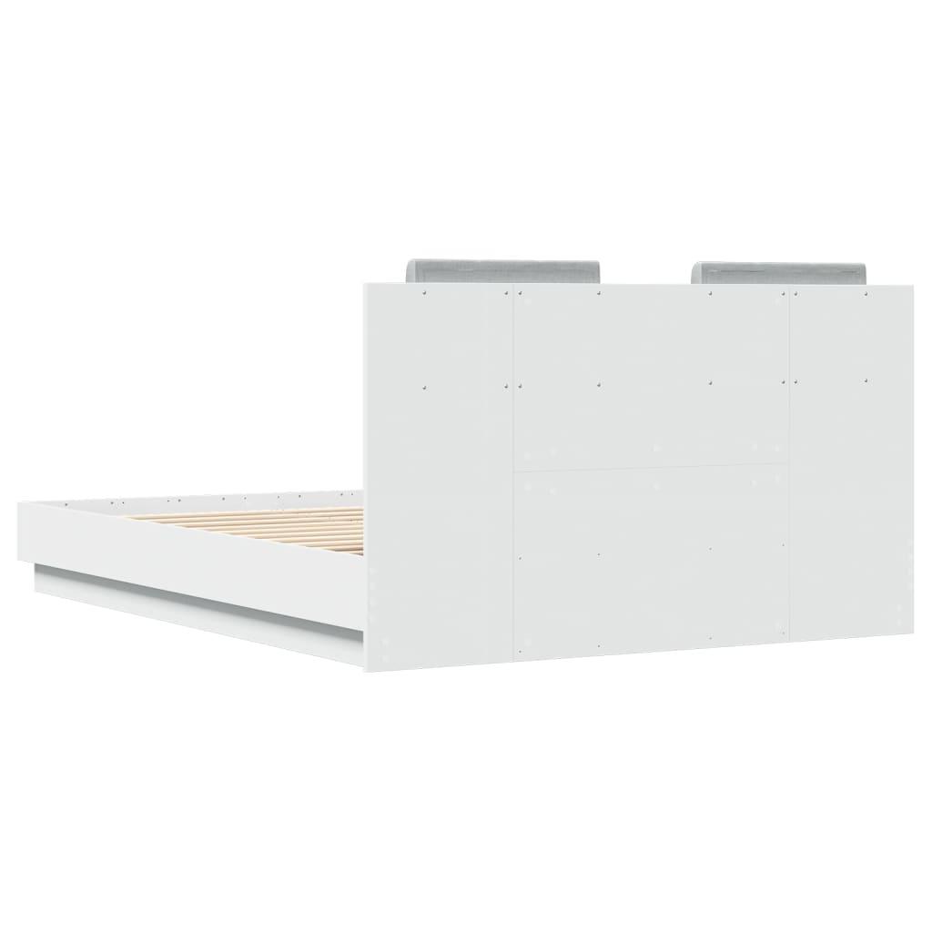 Bed Frame without Mattress White 135x190 cm