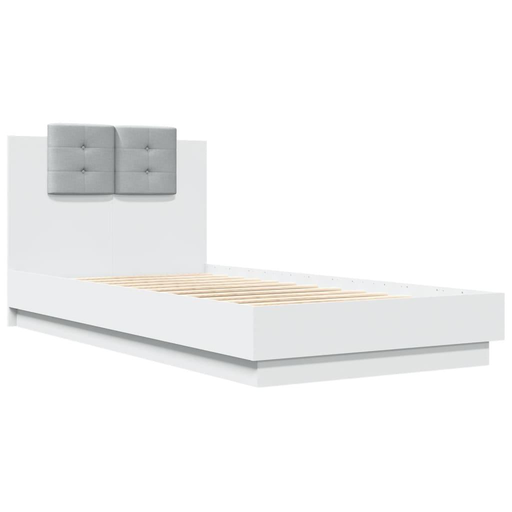 Bed Frame without Mattress White 90x190 cm