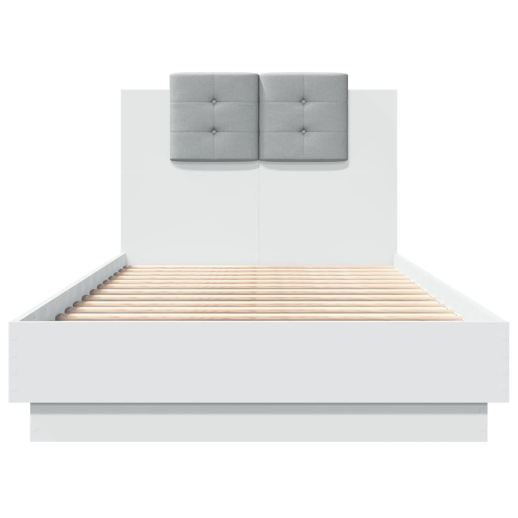 Bed Frame without Mattress White 90x190 cm