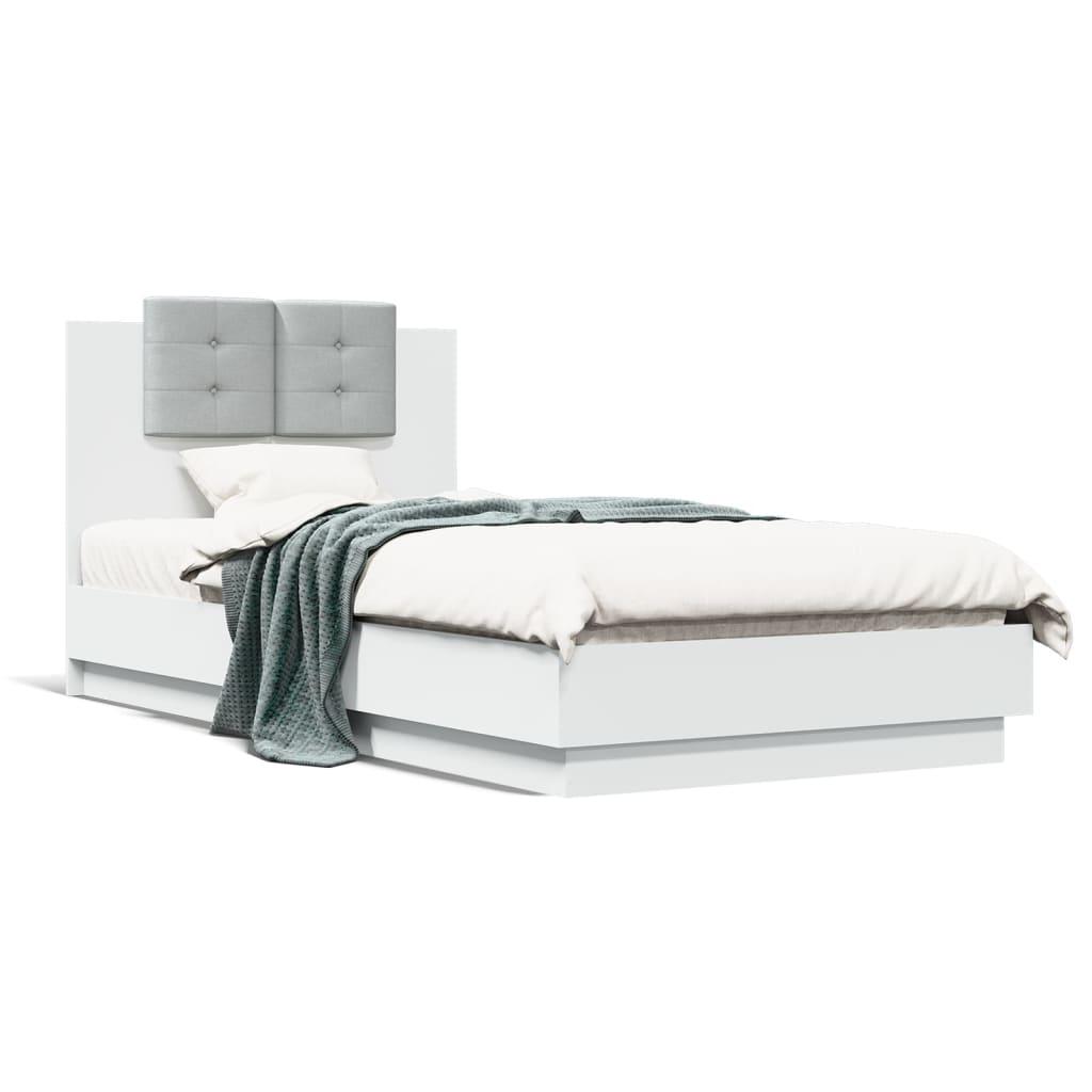 Bed Frame without Mattress White 90x190 cm