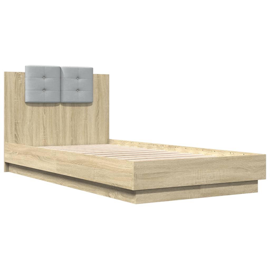 Bed Frame without Mattress Sonoma Oak 90x190 cm