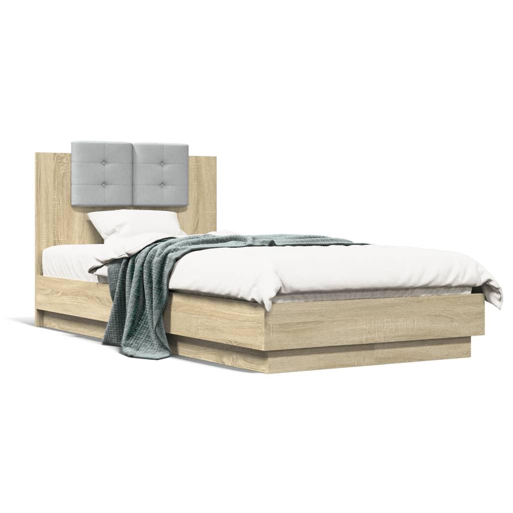 Bed Frame without Mattress Sonoma Oak 90x190 cm