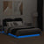 Bed Frame with LED without Mattress Black 135x190 cm