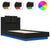 Bed Frame with LED without Mattress Black 90x190 cm