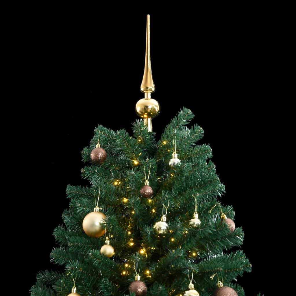 Artificial Hinged Christmas Tree with 300 LEDs & Ball Set 210 cm