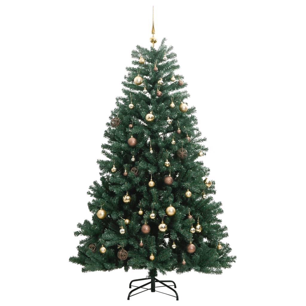 Artificial Hinged Christmas Tree with 300 LEDs & Ball Set 210 cm